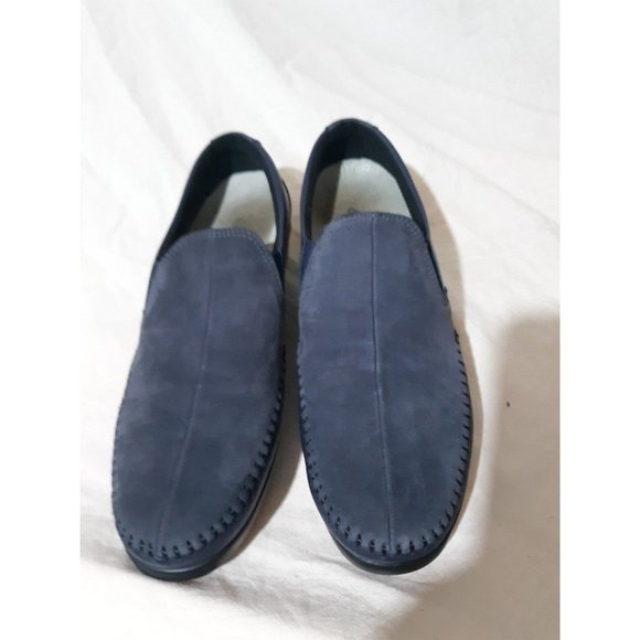 Womens San Antonio Shoemakers Navy suede/lthr flats sz 9N - Picture 2 of 6